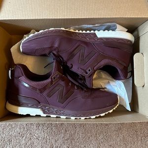New Balance 574 Sport ‘Burgundy’, Size 10.5, Color Burgundy/ White